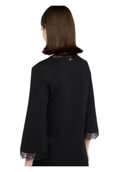 Abito corto con dettagli in pizzo NERO Liu Jo | MF5510J918922222